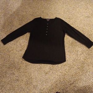 ROAMAN'S Women's Black Button Up Sweater Size M 14/16